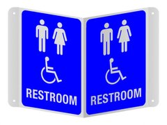 3D Restroom Sign Unisex and Accessible