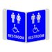 3D Restroom Sign Unisex and Accessible